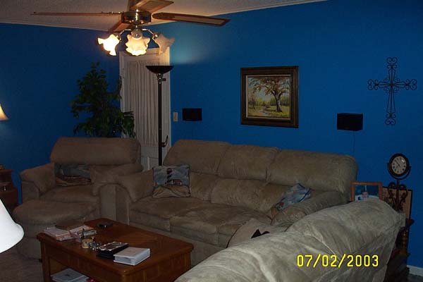 Painting finished and the old way our furniture was arranged