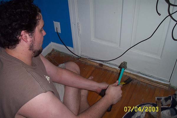 The last tack strip...yay!