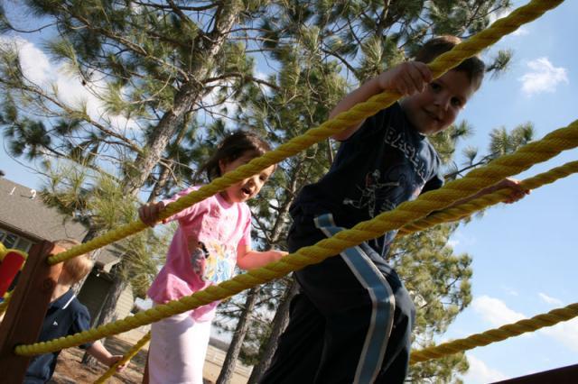 Trekking up the playset