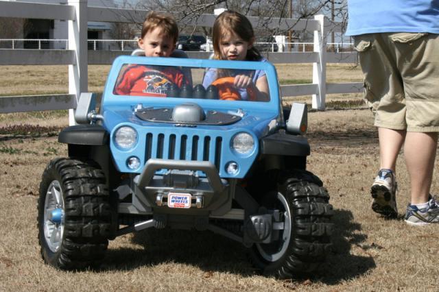 Of course, Tyler found the JEEP! (And he and Indy found their mean faces)