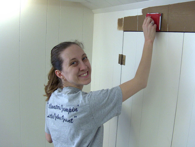 Abby doing the edge work