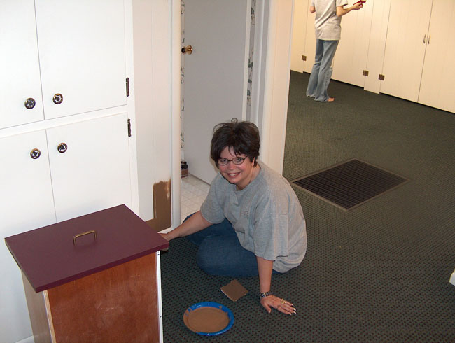 Judy (Jake's mom) hard at work, too