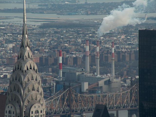 It's the smokestacks from the movie "Conspiracy Theory!"