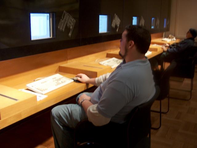 Jake found a computer at the Met. (No, he wasn't blogging or checking his email, believe it or not!)