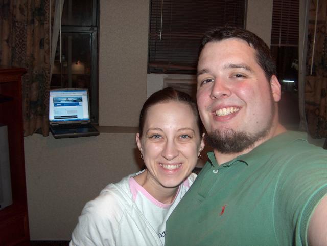 Us at the "Mouse Motel" (before we discovered the mice!)