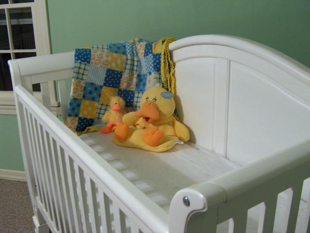 Two of baby's first duckies and one of the first blankets -- with many more to come!