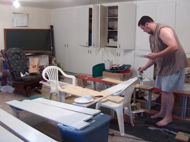 Painting wasn't nearly as fun (or as quick) as sanding. And Abby really did help -- there just aren't any pictures of her!