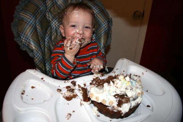 It's not a party until someone's covered in cake!