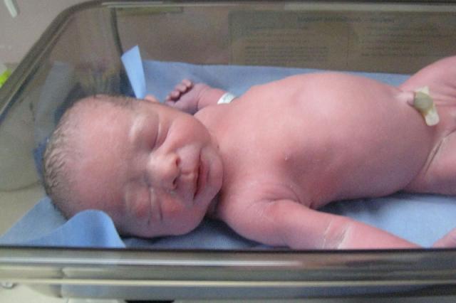 Oliver Aaron -- just born, 11:37 AM