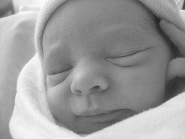 Oliver in black and white