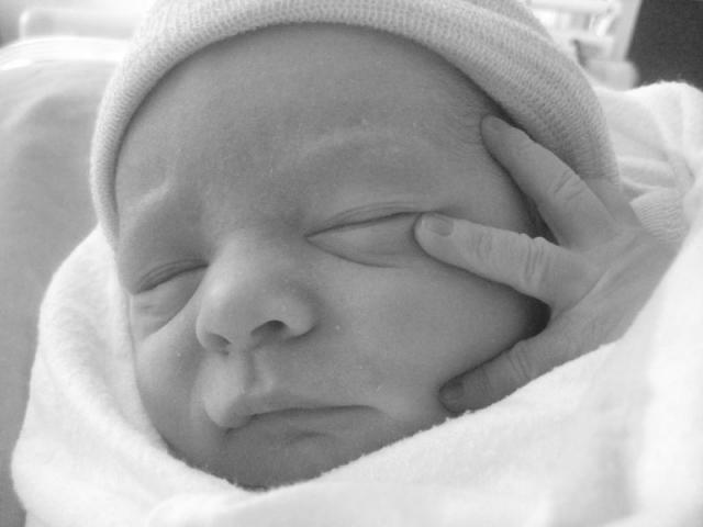 Oliver in black and white