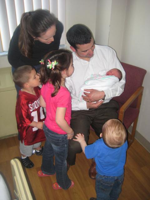 Cantrells admire their new nephew and cousin