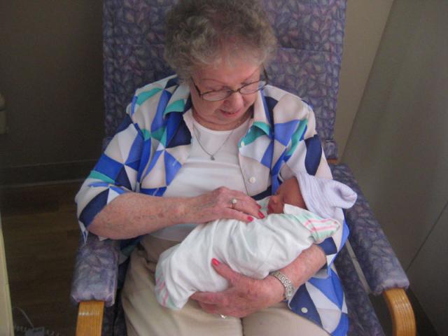 Mamaw's turn with her newest great grandson