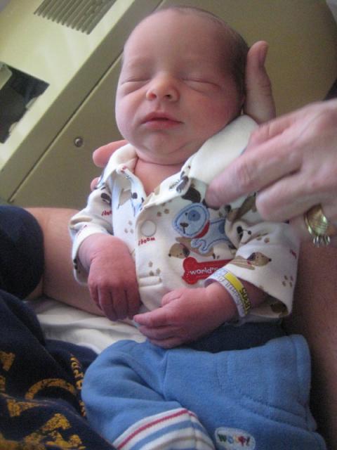 Dressed in the outfit Tyler picked out for him...