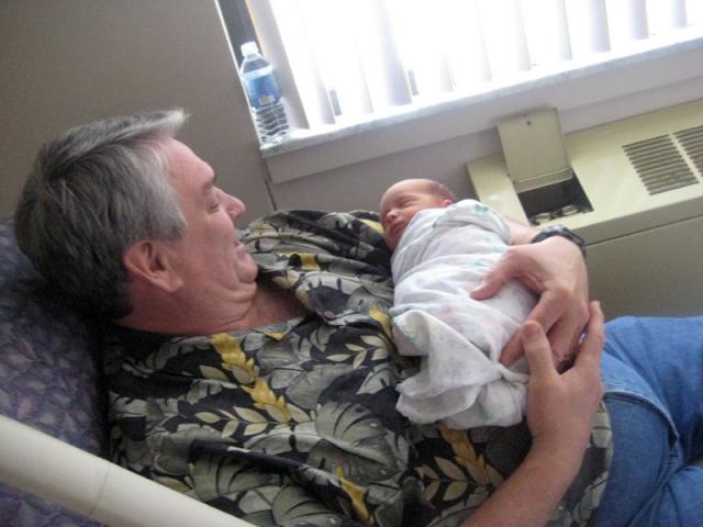 In Granddaddy's arms