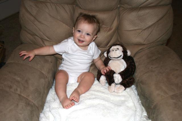 Oliver & Monkey ~ 11 months