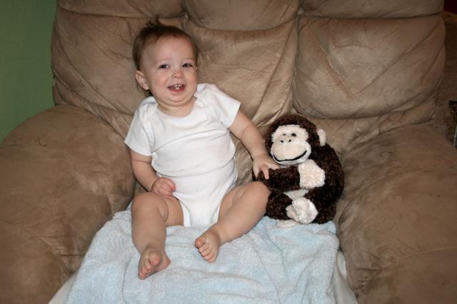 Oliver & Monkey ~ 12 months