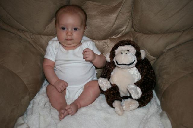 Oliver & Monkey ~ 3 months