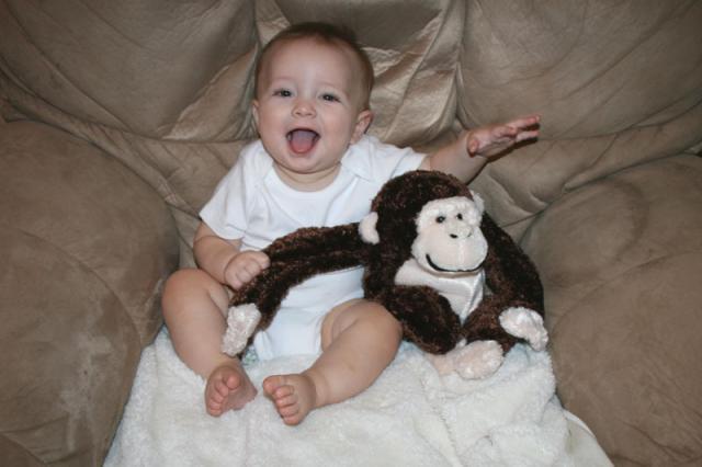 Oliver & Monkey ~ 8 months