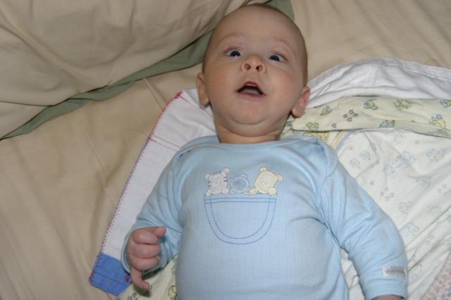 I like to play in Mommy & Daddy's bed!