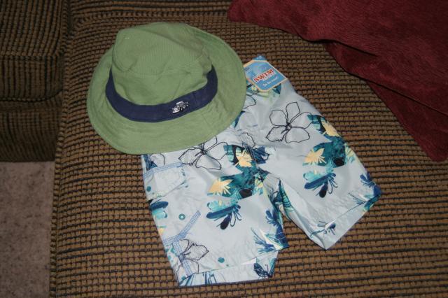 He's all ready for the beach now!