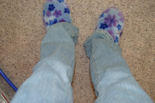 Who needs shoes when you've got slippers?