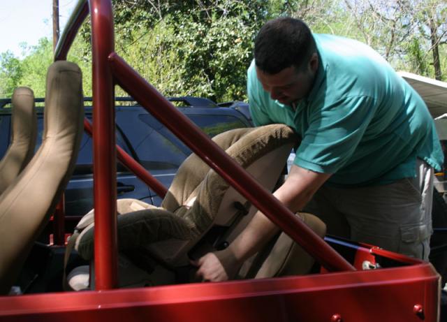 Moving the carset to the Jeep