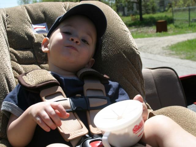 Snacking in the Jeep