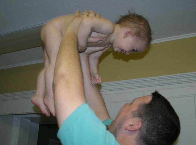 Naked boy! (This is nightly event.)