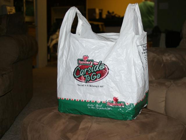 Applebee's cooked dinner for us!