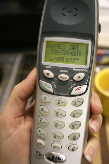 Jake calling to see what I'm doing with my morning off