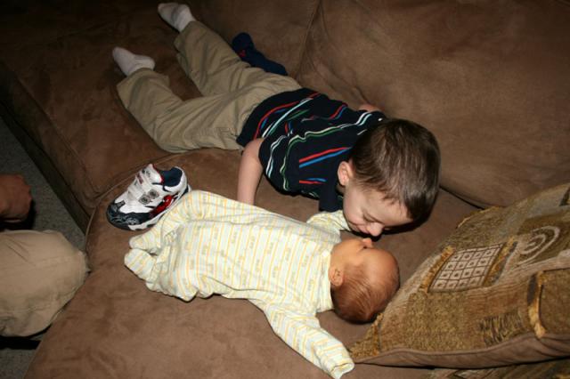 Kisses for little brother