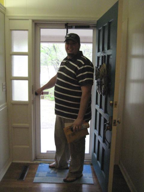 Jake leaves for work