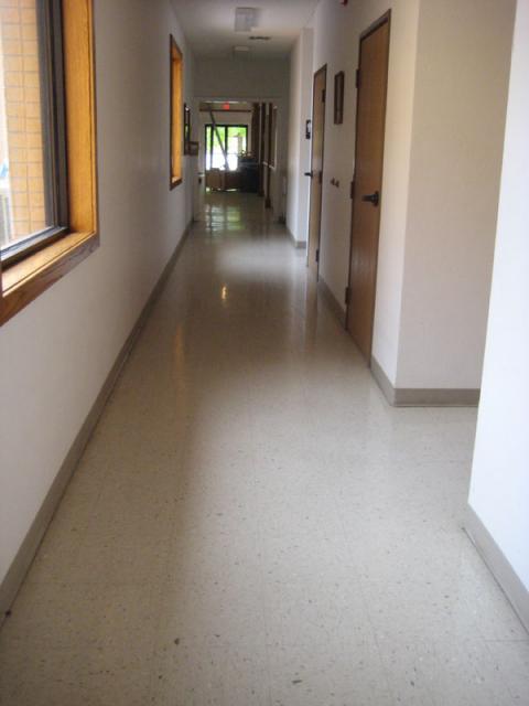 Ollie was fussing so we found an empty hallway and walked