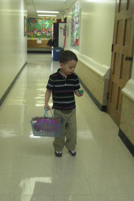 Talking about his Easter egg all the way down the hallway