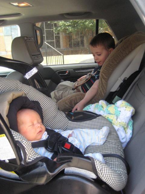 Loaded in the car and ready to go