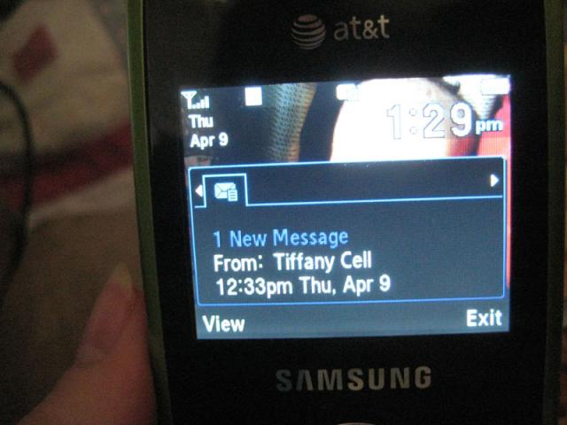 And texting with Tiffany