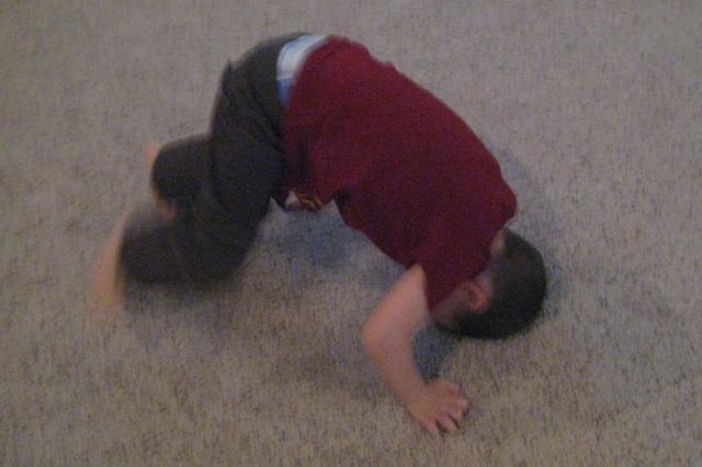 All hopped up on M&Ms, doing somersaults