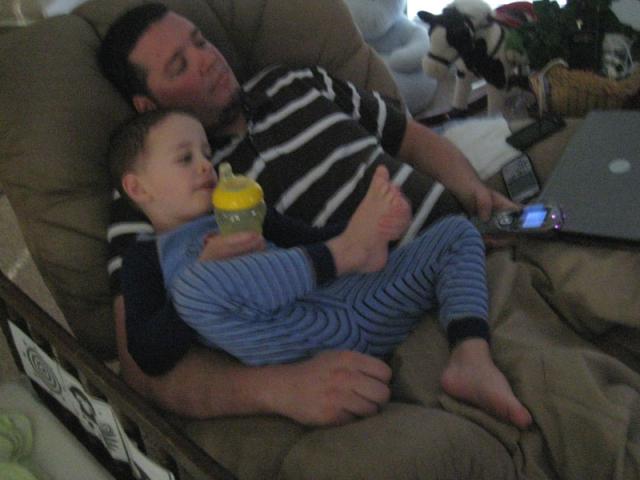 Sitting with Daddy...