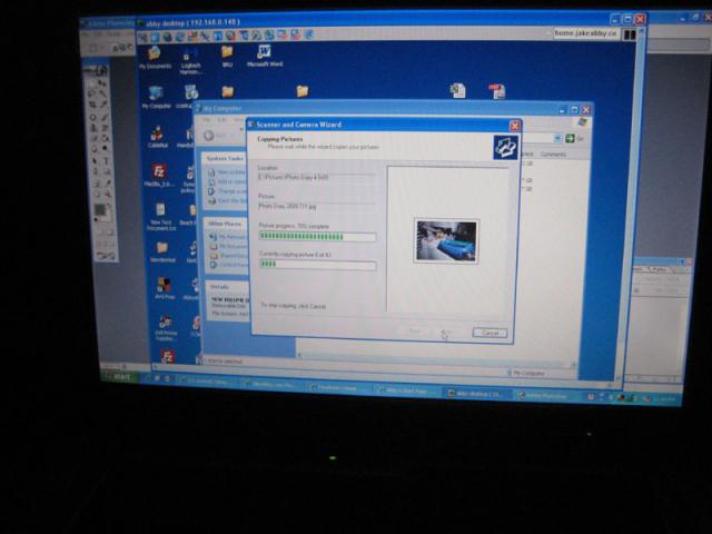 Getting another batch of pictures off the camera
