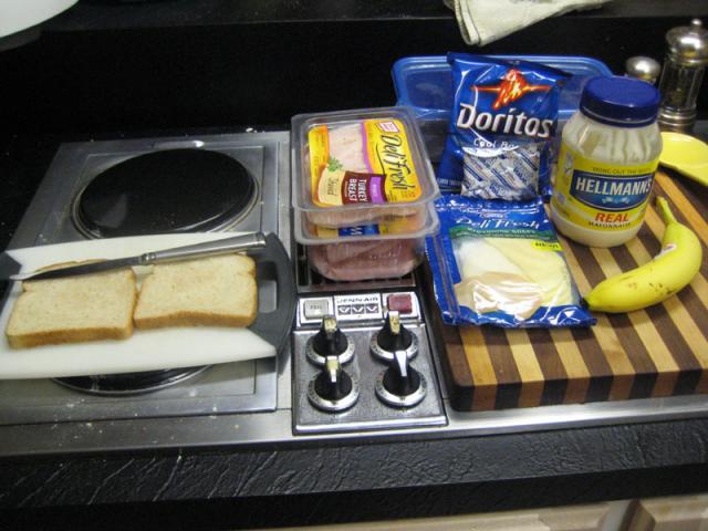 Making Tyler's school lunch