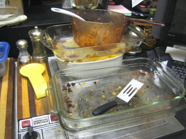 Shouldn't have let the dinner dishes sit overnight