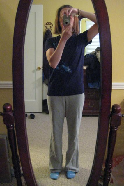 Downgraded back to sweatpants and T-shirt