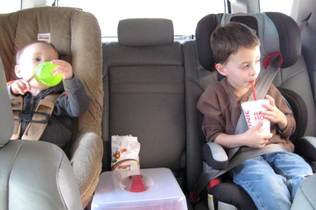 Oliver hasn't figured out yet that he doesn't get a cherry Coke...