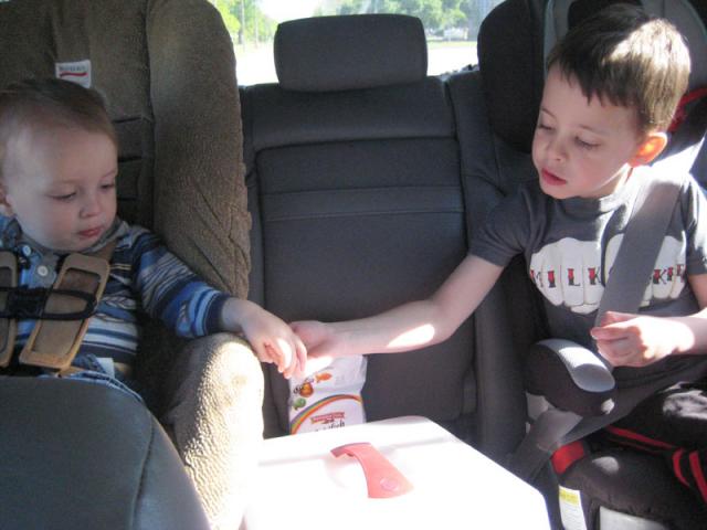 Being sweet, sharing goldfish
