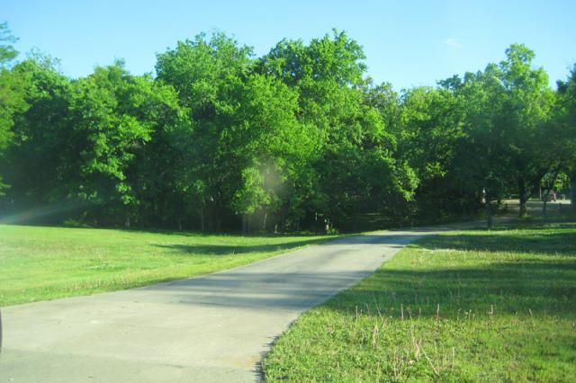Home again, home again... (Yes, our house is really under all those trees somewhere.)