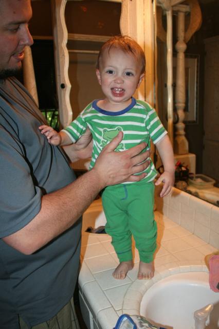 All pajama-ed and ready for bed