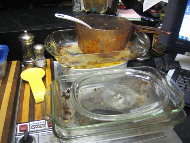 Finally time to tackle those dishes