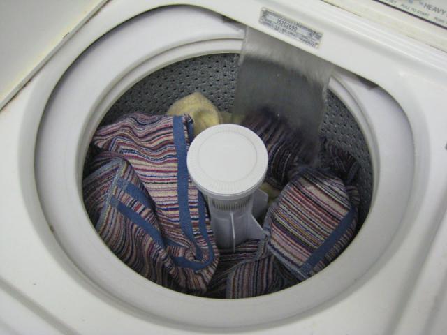 And do a load of towels from the mess earlier in the day