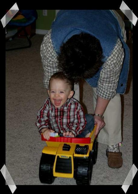 Pic of the Week ~ 1/28/07 (Aunt Janet, Tyler & the truck)